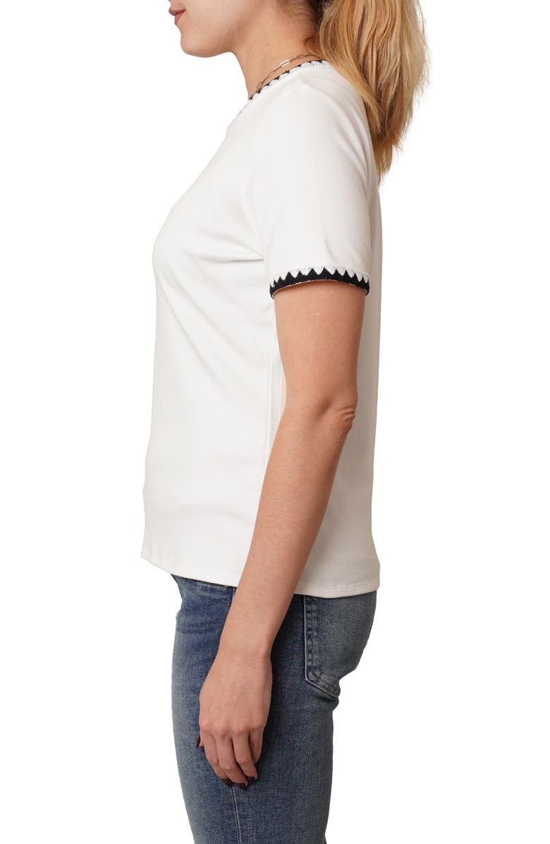 CYRUS Stitched Crewneck T-Shirt, Alternate, color, Bone/ Black Bone