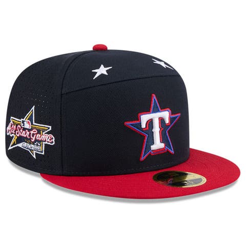 Men's New Era Navy/Red  Texas Rangers 2025 MLB All-Star Game Workout Side Patch 59FIFTY Fitted Hat