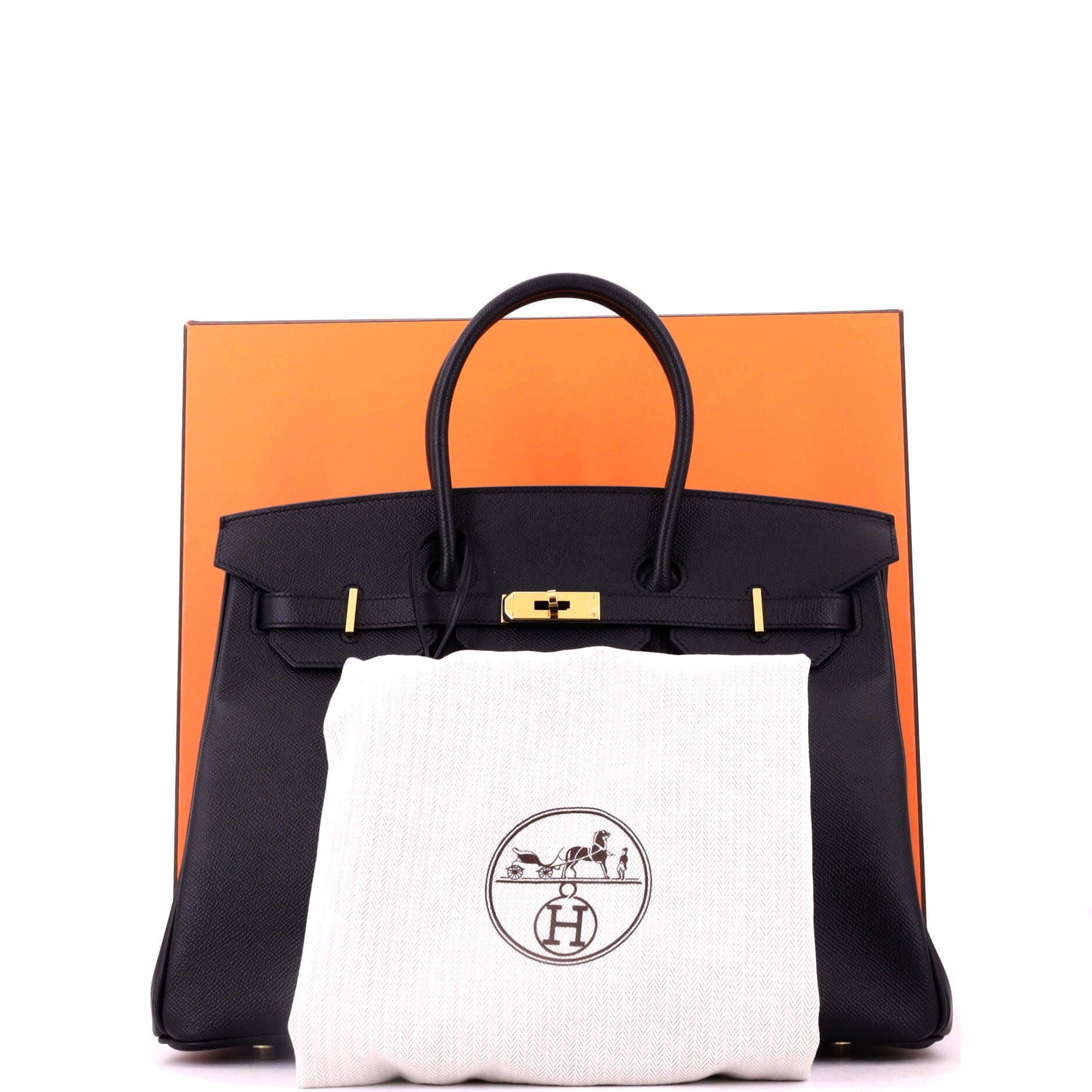 Birkin Handbag Black Epsom with Gold Hardware 35, Alternate, color, Black