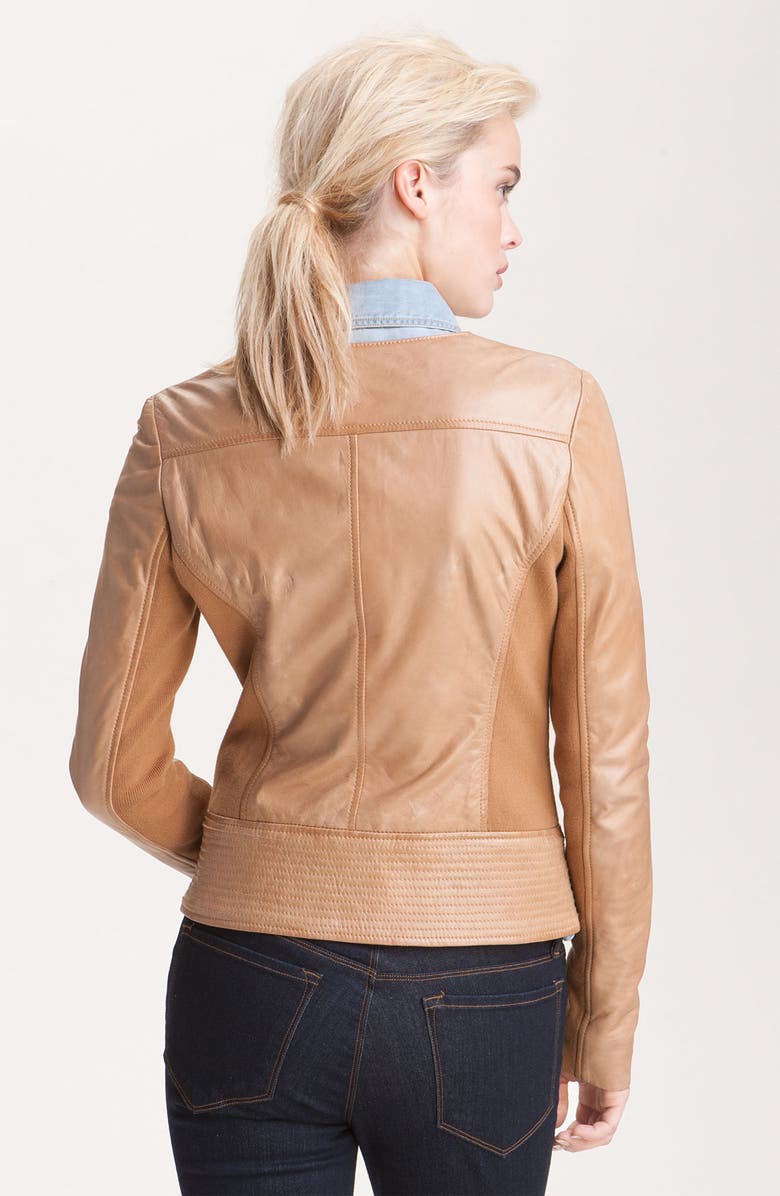Trouvé Channel Quilted Leather Jacket, Alternate, color,