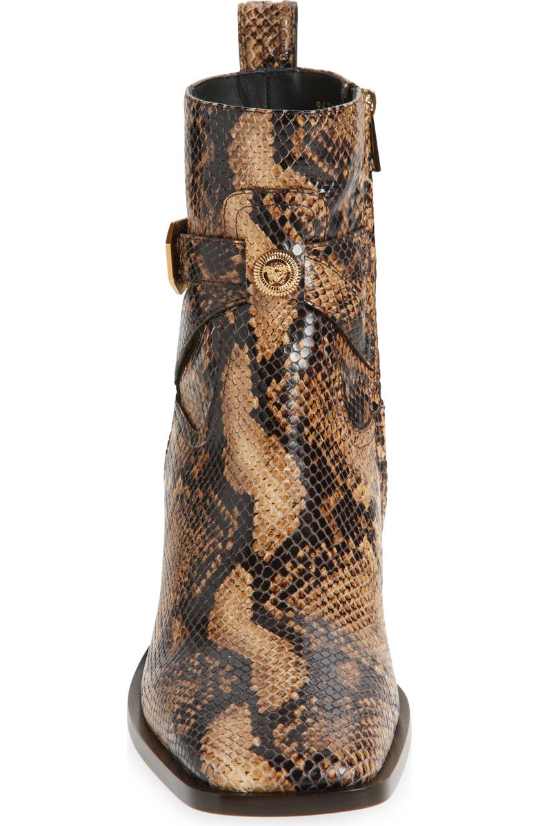Versace Python Embossed Leather Boot, Alternate, color,