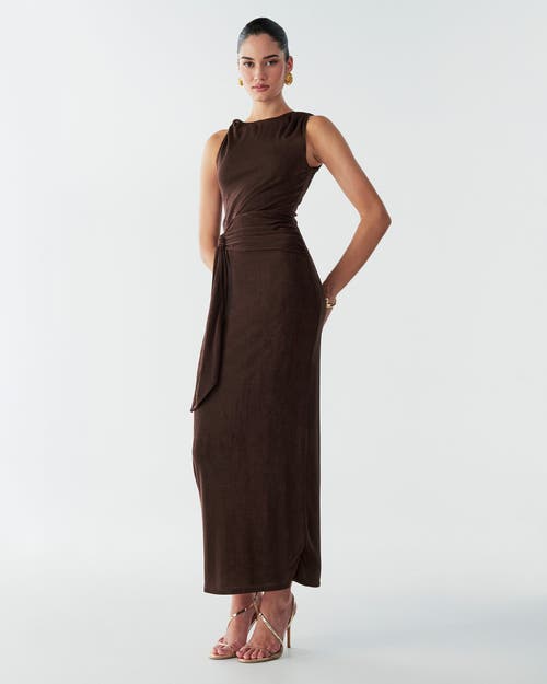 Bwldr Arnah Maxi Dress In Brown