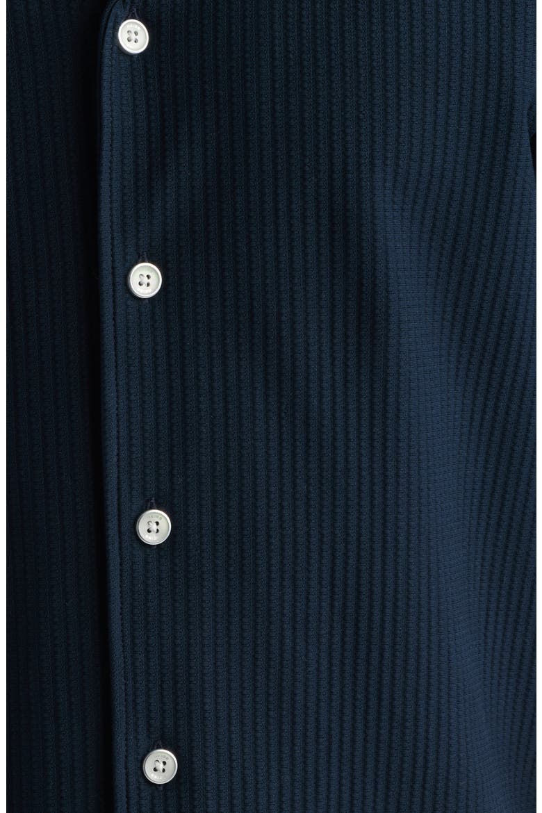 Kadin Short Sleeve Stretch Button-Up Shirt, Alternate, color, NAVY