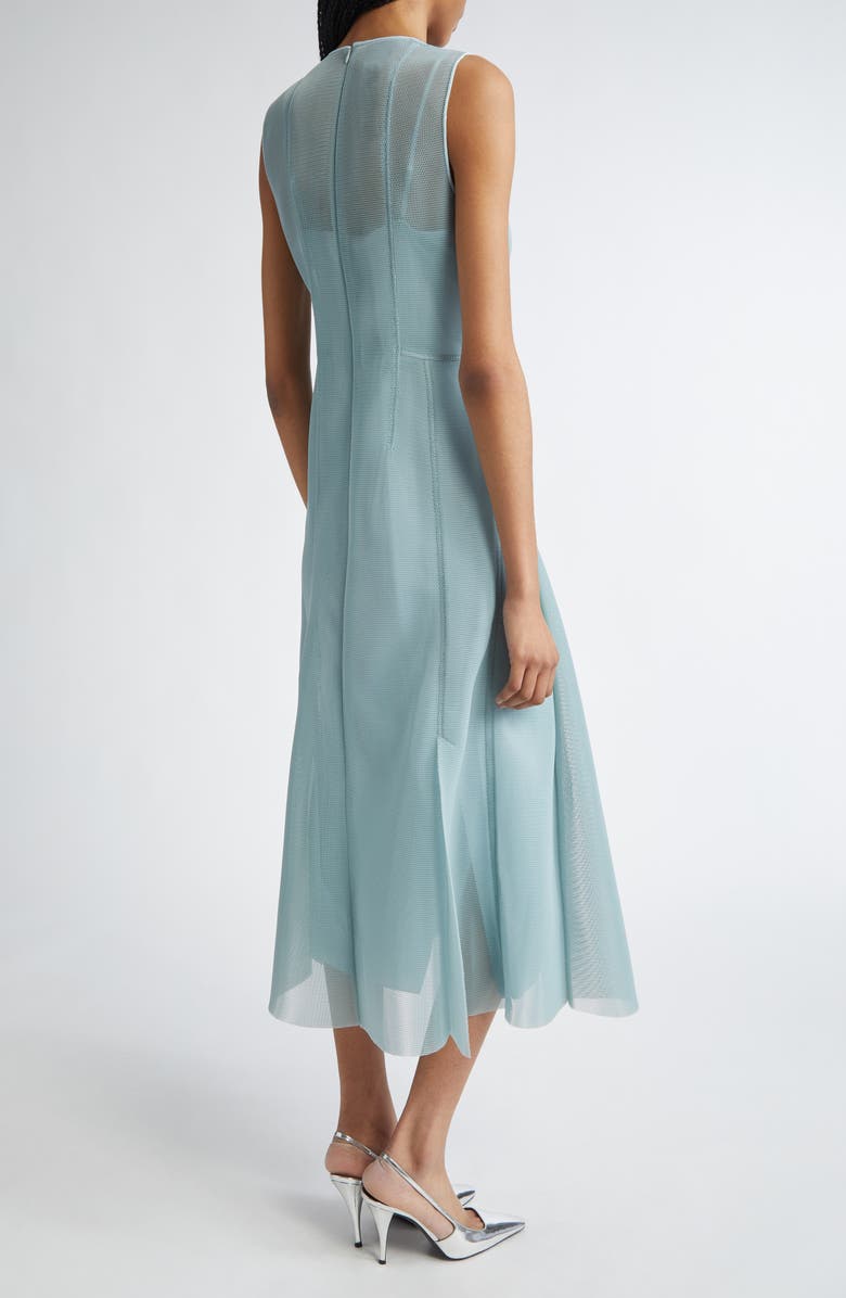 Akris Asymmetric Techno Mesh Midi Dress, Alternate, color,