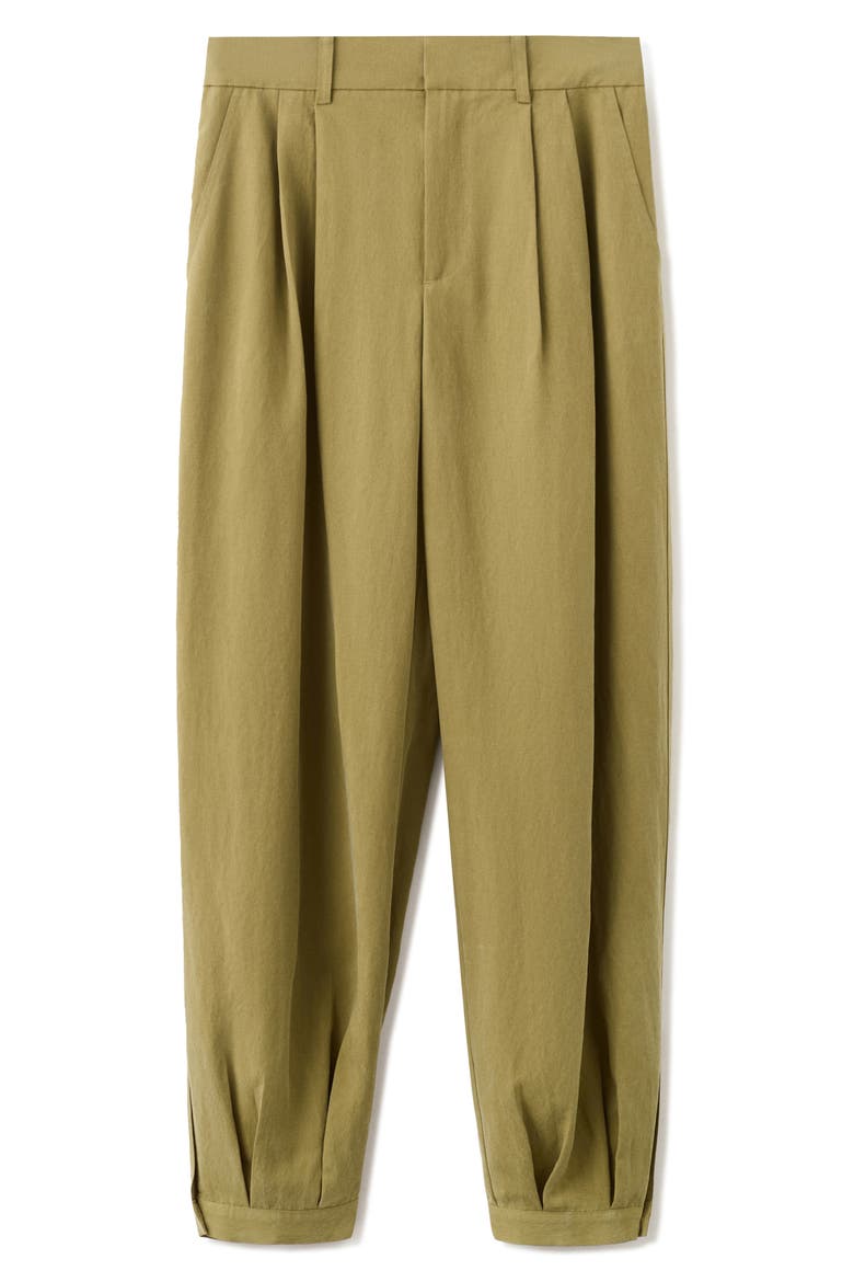 Pleated Baggy Pants, Main, color, KHAKI GREEN