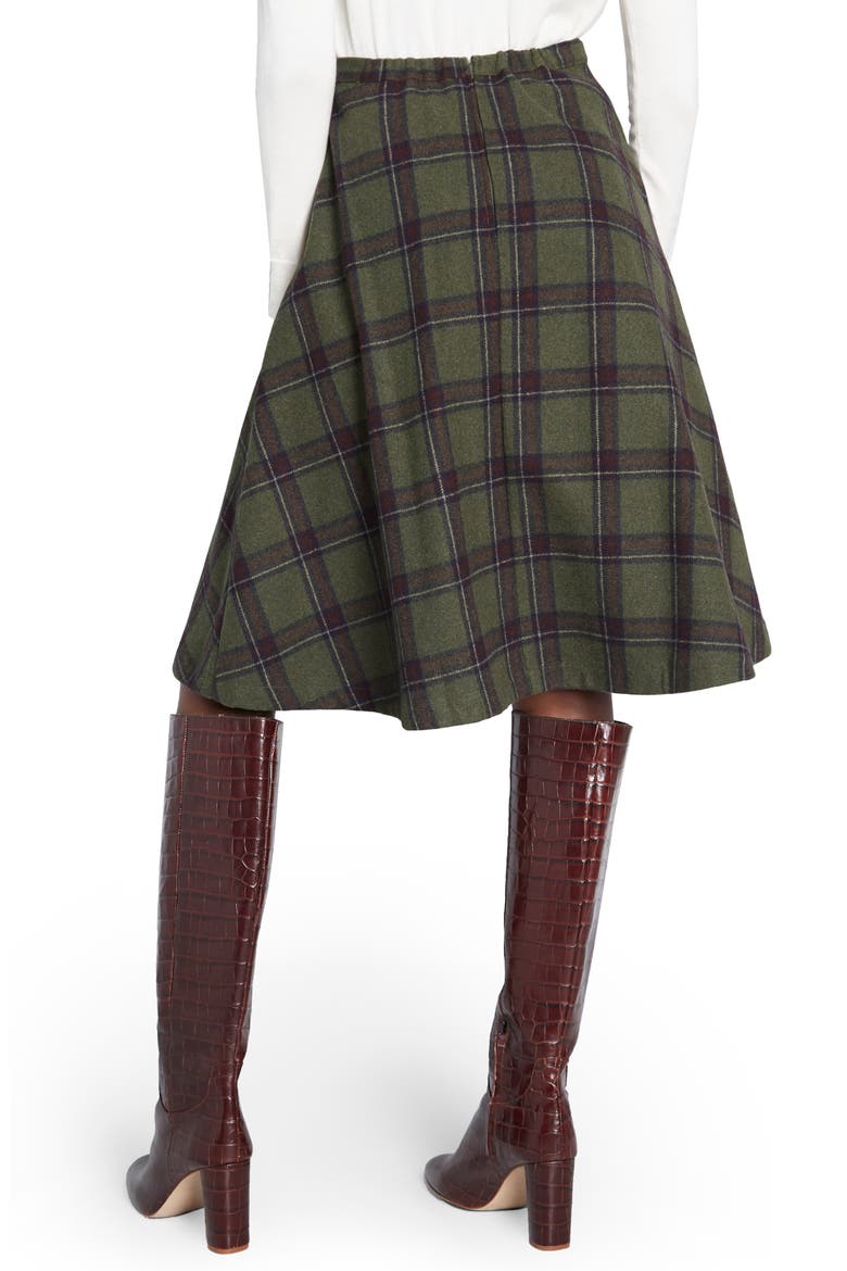 Prim Class Hero Plaid Skirt, Alternate, color, GREEN PLAID