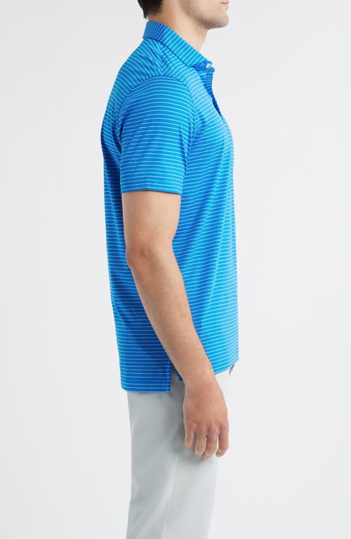 Johnnie-o Beau Stripe Performance Polo In Blue