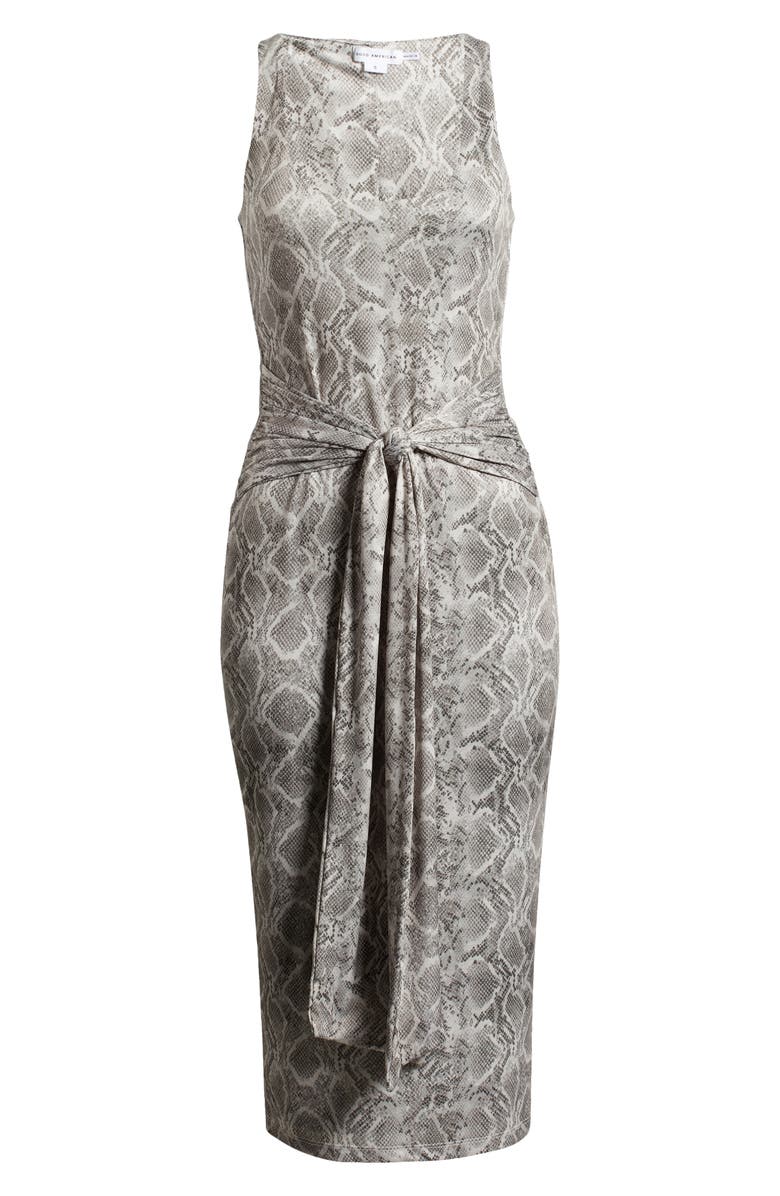 Good American Slinky Ruched Sleeveless Jersey Midi Dress, Alternate, color, Ssp Print001