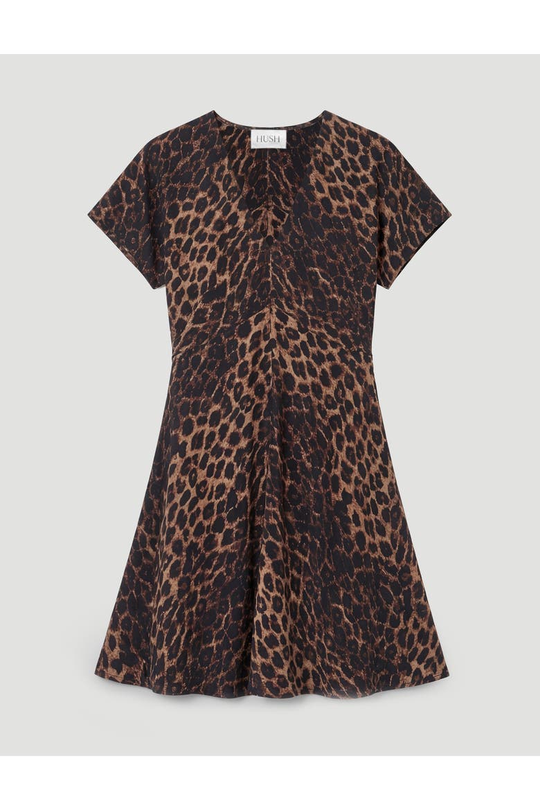 Grace Air Flow V-Neck Mini Dress, Alternate, color, Soft Leopard