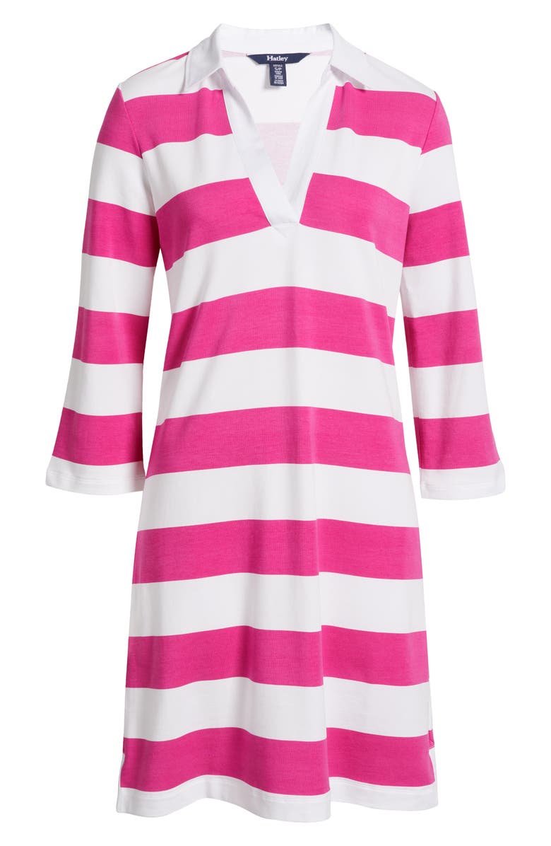 Hatley Preppy Pink Stripes Cotton Blend Dress, Alternate, color, 