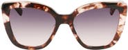 Longchamp Roseau 53mm Gradient Rectangle Sunglasses