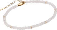 Alex and Ani Clear Quartz Semi-Precious Beaded Anklet