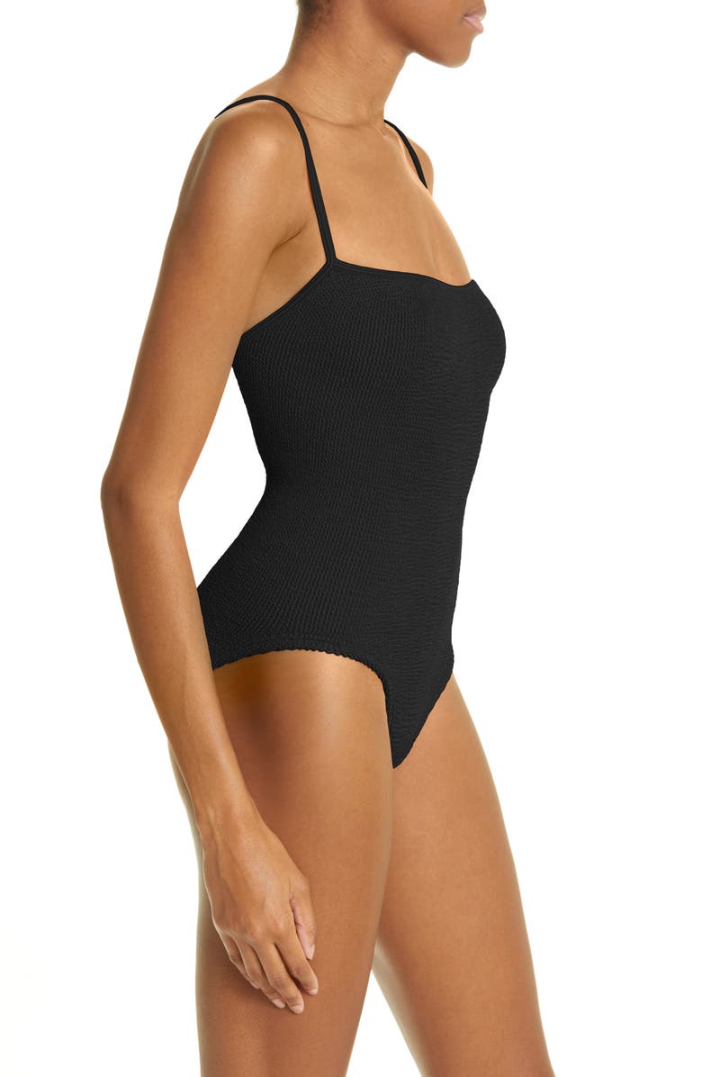Hunza G Pamela One-Piece Swimsuit, Alternate, color, Black/Dtm