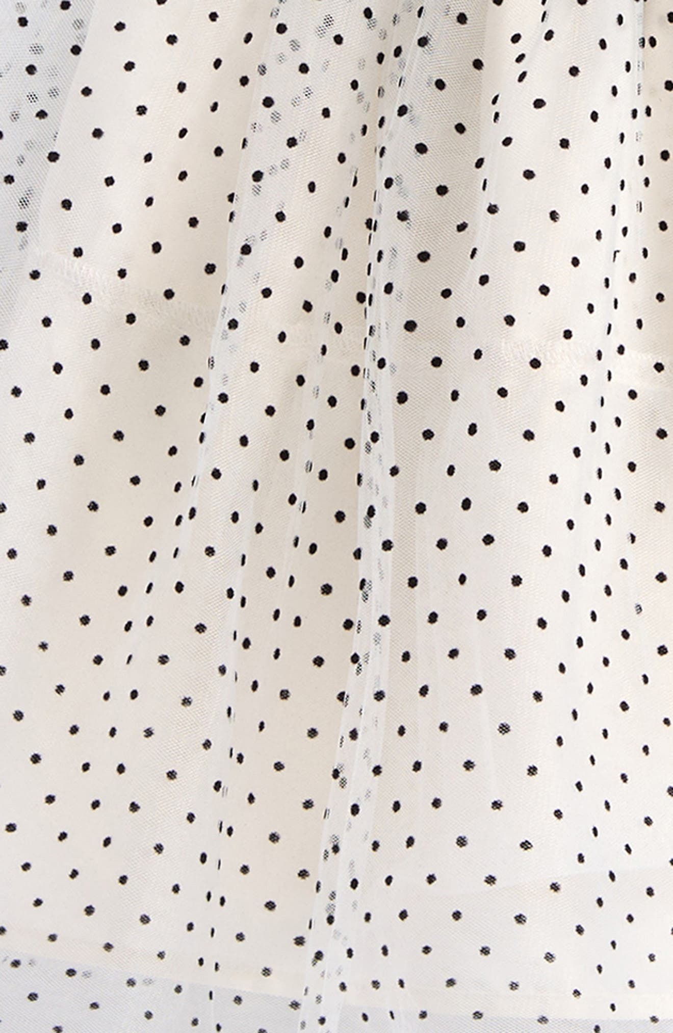 Ava & Yelly Kids' Flocked Dot Puff Sleeve Dress | Nordstrom