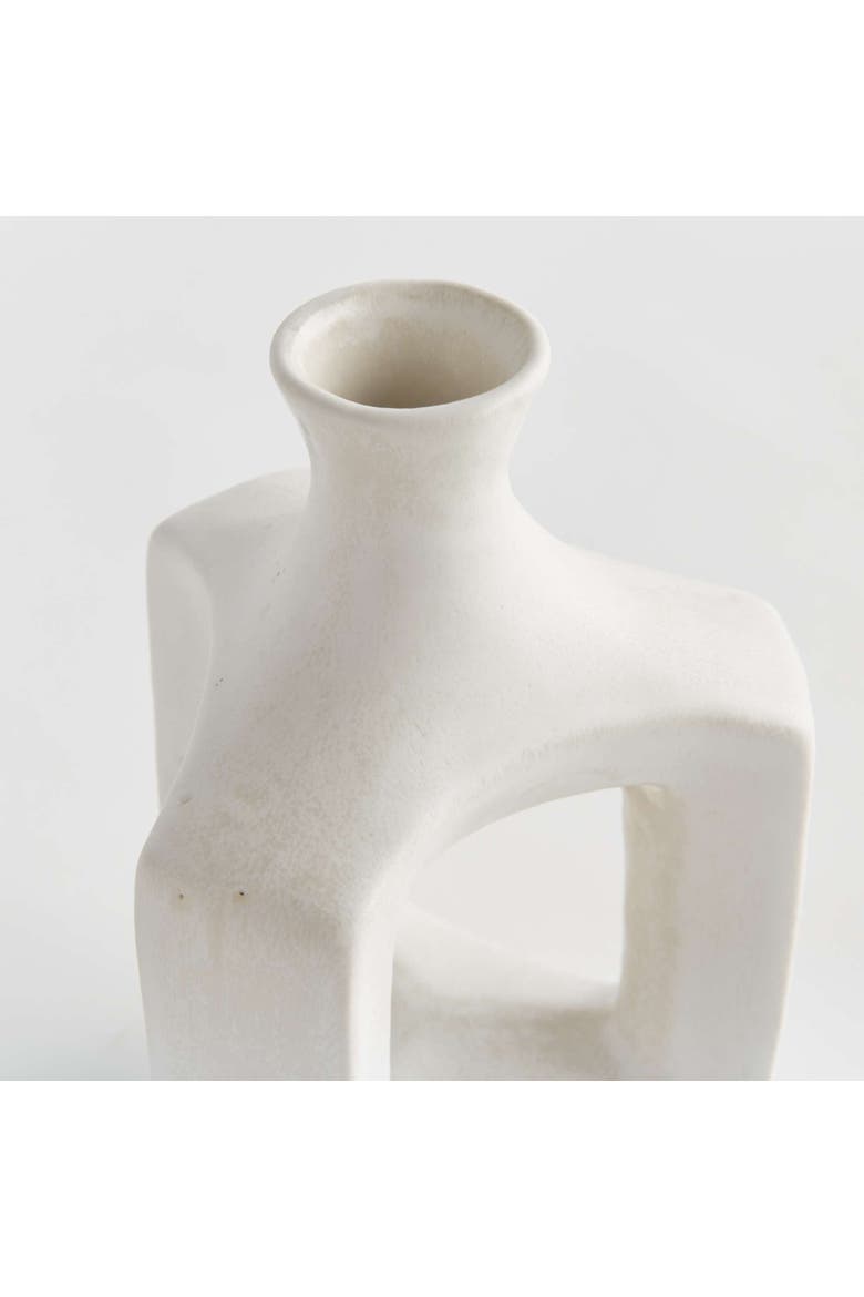 Sonya Vase Short, Alternate, color, White