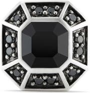 David Yurman Streamline® Stud Earring in Sterling Silver with Black Diamonds