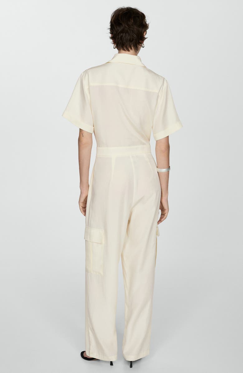 MANGO Utility Cargo Jumpsuit, Alternate, color, 