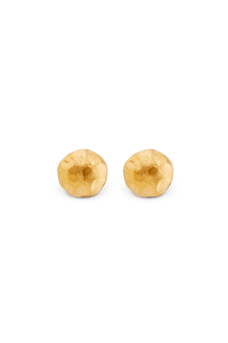 Circle Stud Earrings, Main, color, Gold 9k
