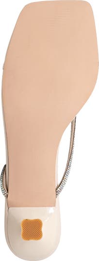 Rhinestone Kitten Heel Sandal