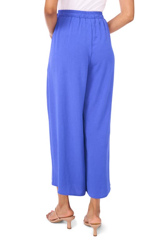 Vince Camuto Crinkled Drawstring Waist Pants In Blue
