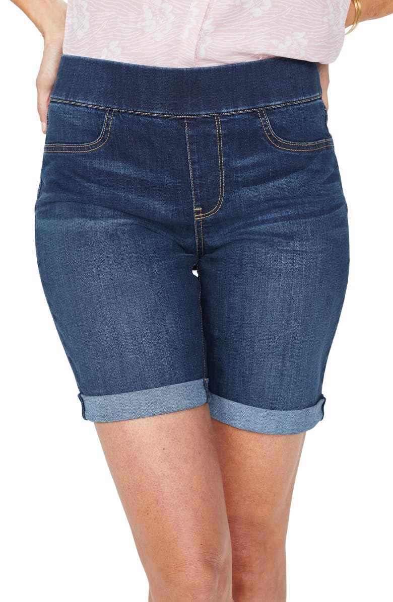 NYDJ Roll Cuff Pull-On Denim Shorts, Alternate, color, 
