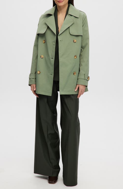 Noize Medium Trench Coat In Moss