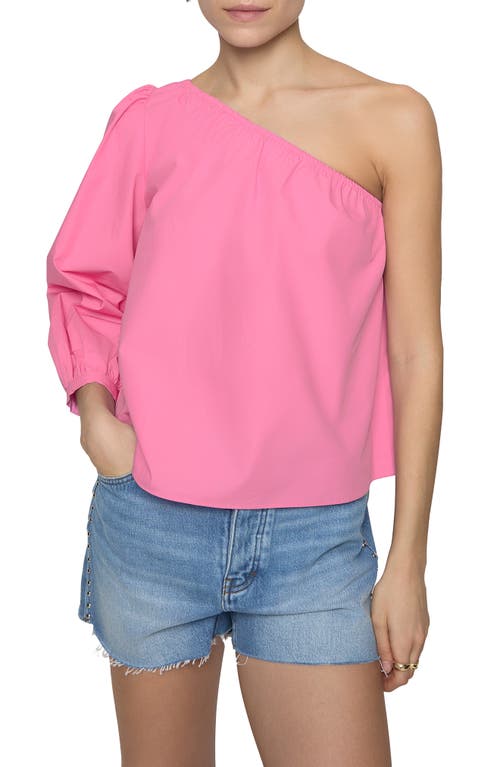 Rebecca Minkoff Sadie One Shoulder Top In Ultra Pink