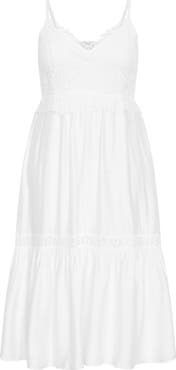 City Chic Brielle Lace Trim Maxi Sundress