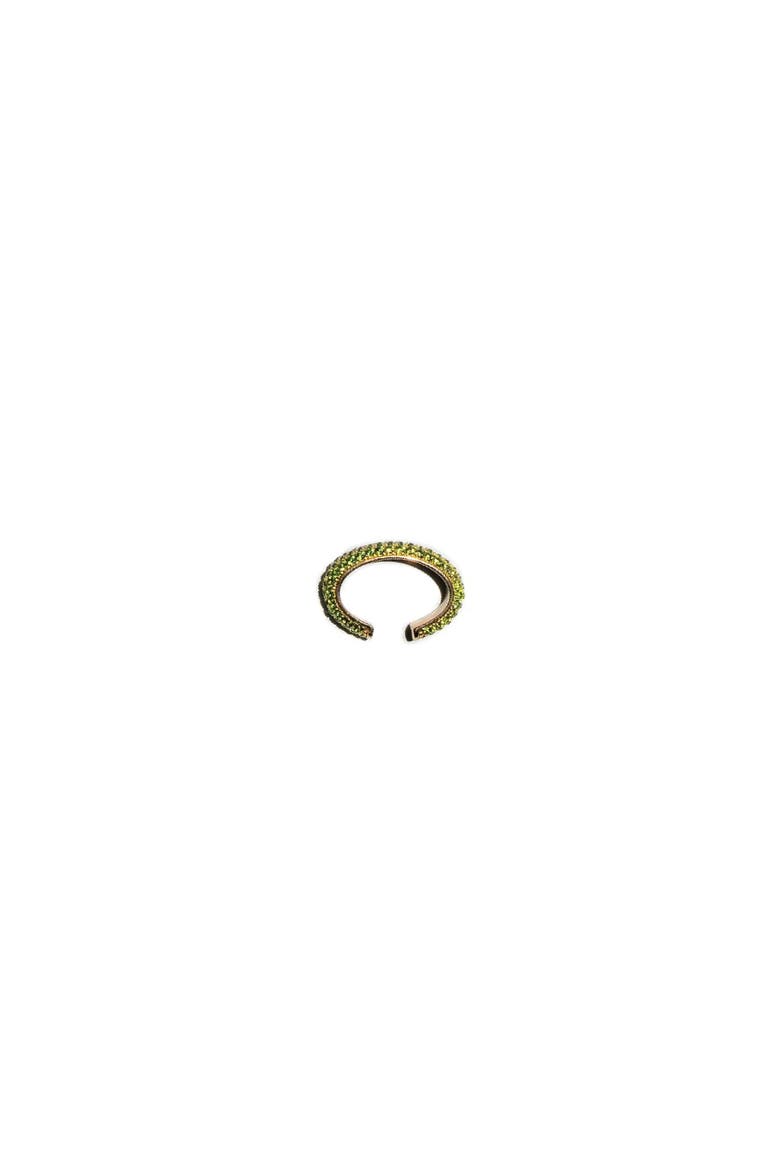 Sparkle Ear Cuffs in 14K Gold, Main, color, Green