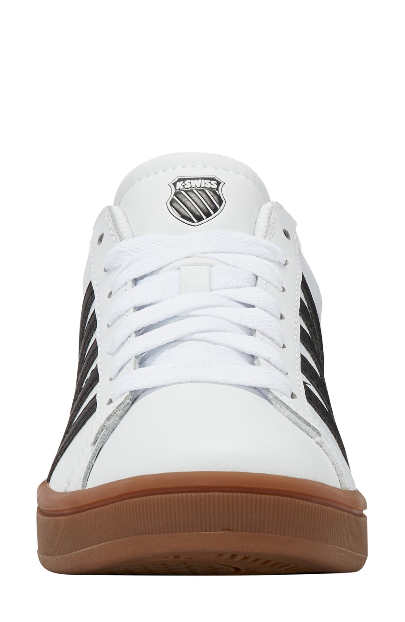K-Swiss Court Tie Breaker II Sneaker, Alternate, color, White/ Black/ Gum
