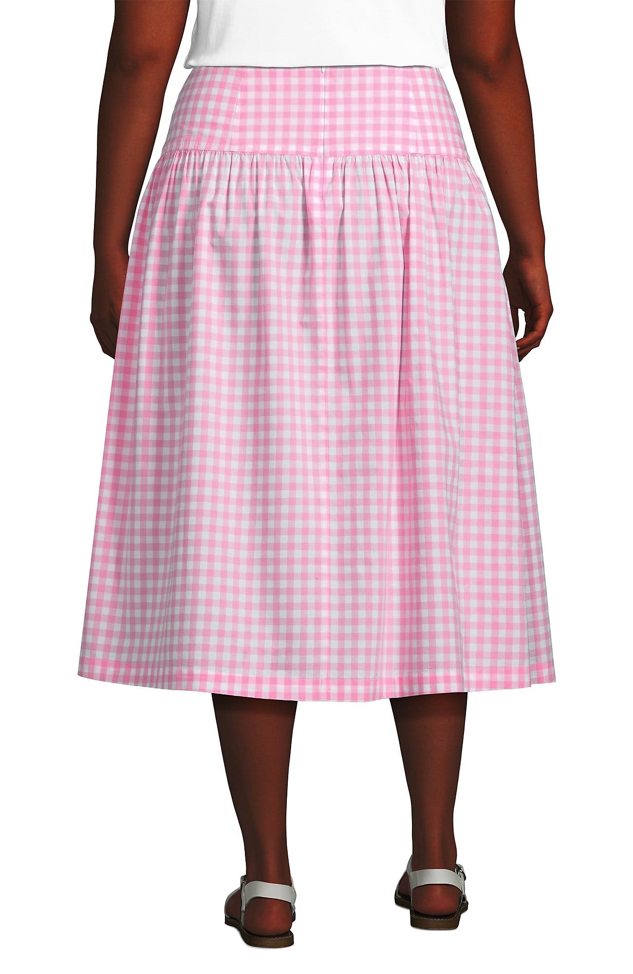 Poplin Drop Waist Midi Skirt - image 4