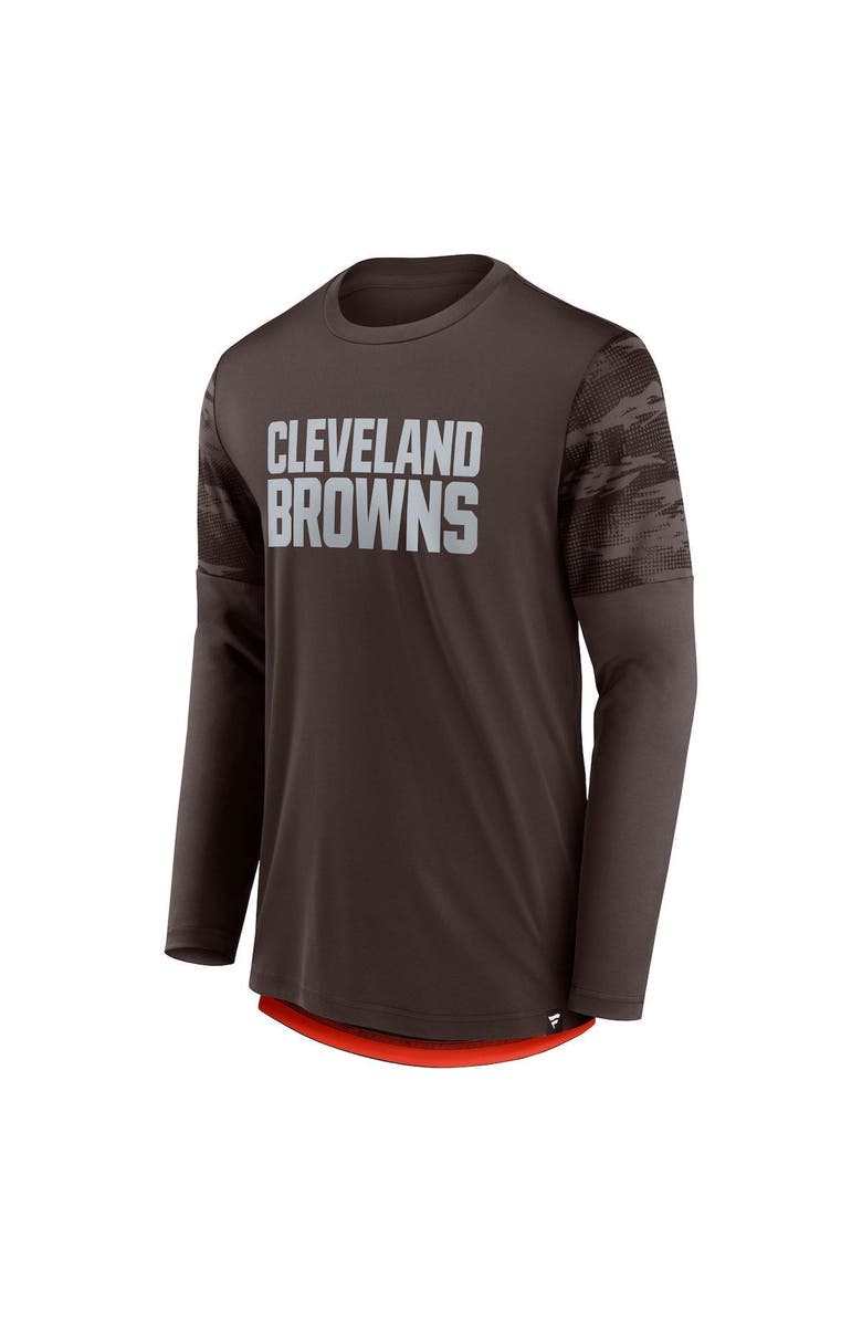 FANATICS Men's Fanatics Branded Brown/Orange Cleveland Browns Square Off Long Sleeve T-Shirt, Alternate, color, Brown
