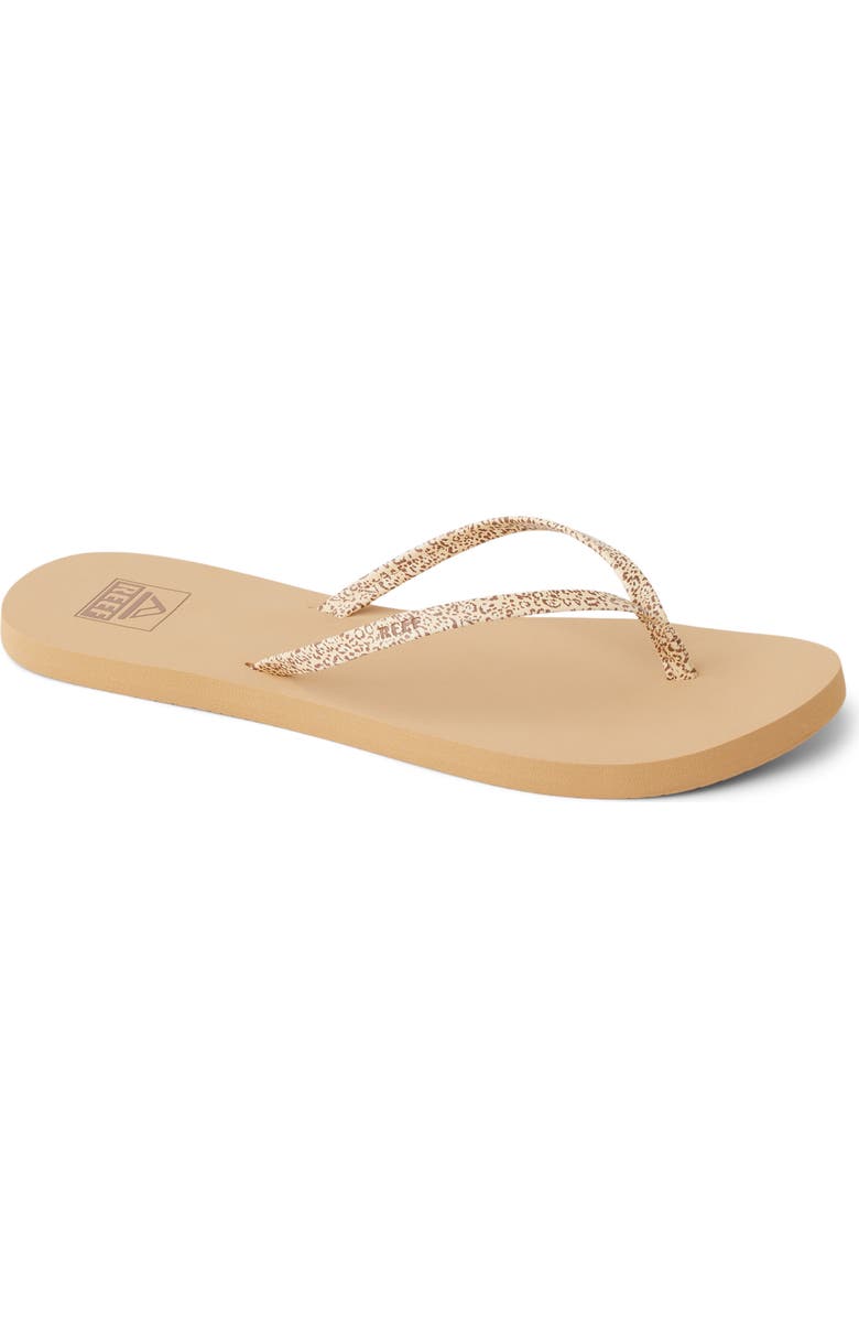 Reef Bliss Nights Flip Flop, Main, color, Ditsy Cheetah