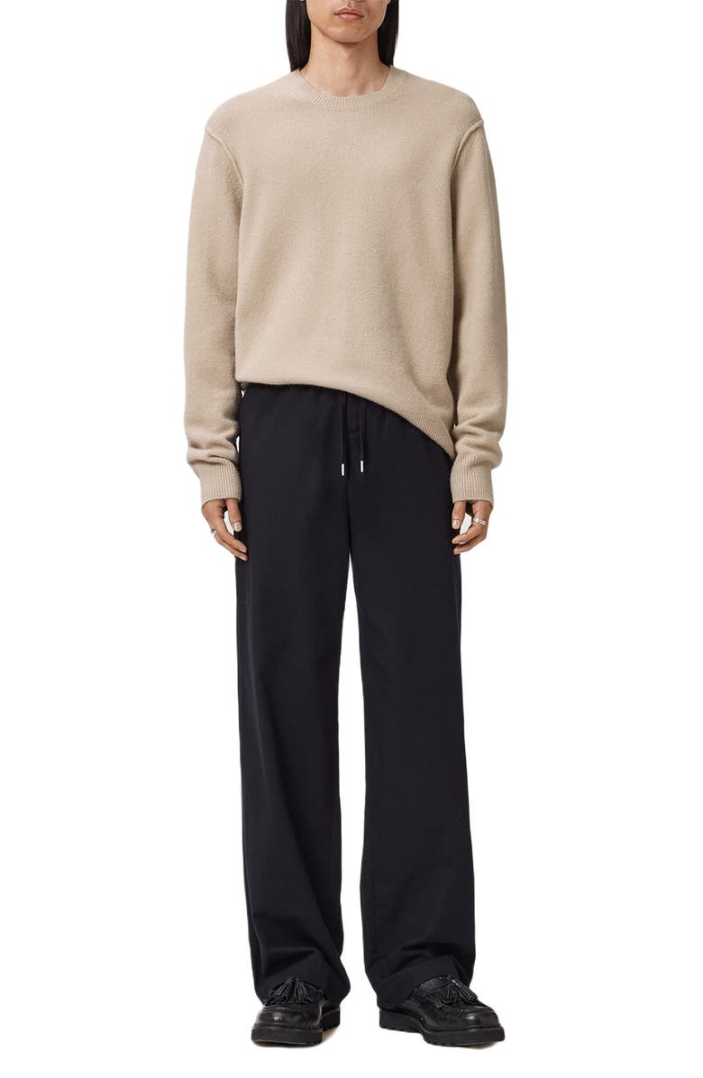 AllSaints Patern Crewneck Sweater, Alternate, color, Moon Grey