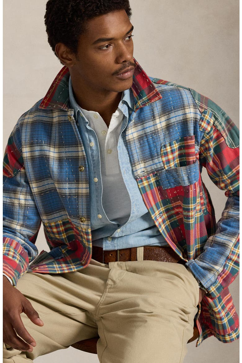 Outdoorsman Patchwork Flannel Shirt, Alternate, color, VALLEY PEICING