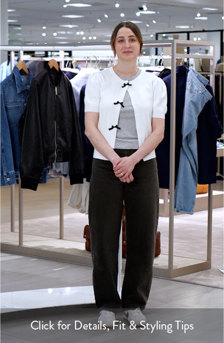 Short Sleeve Bow Cardigan, sales video thumbnail