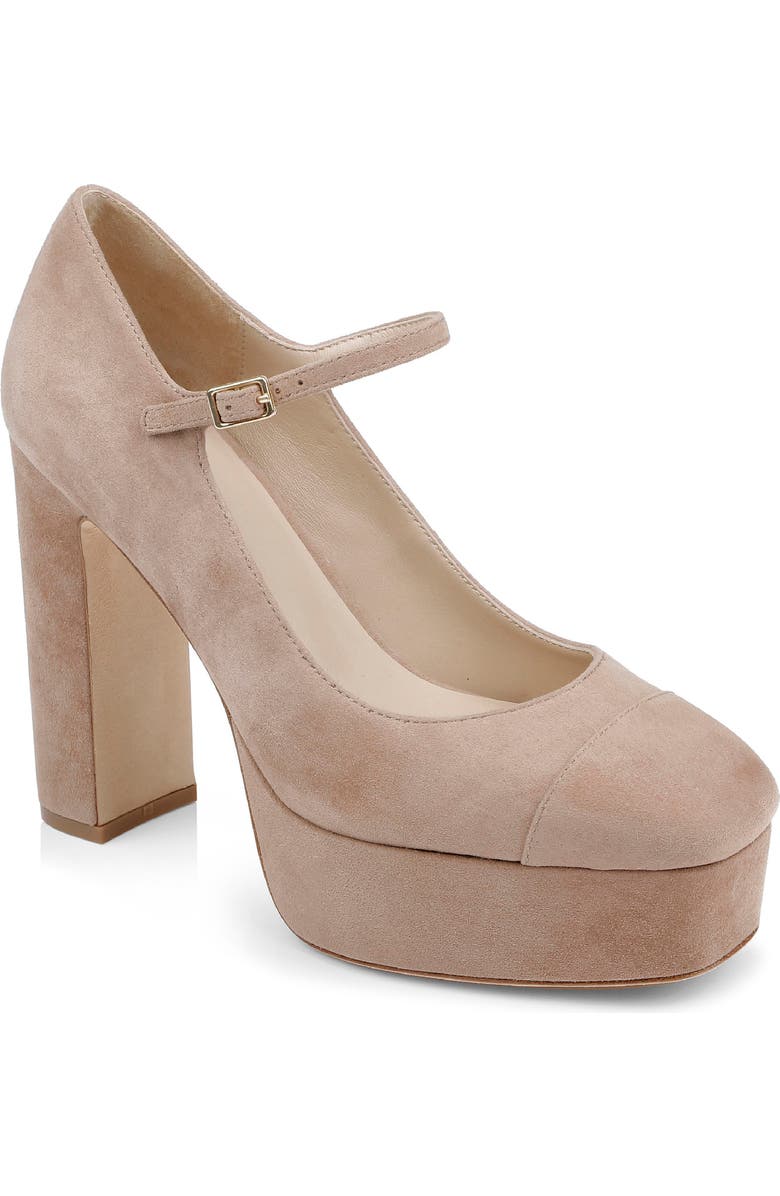 L'AGENCE Lilles Platform Pump, Main, color, Cappuccino Suede