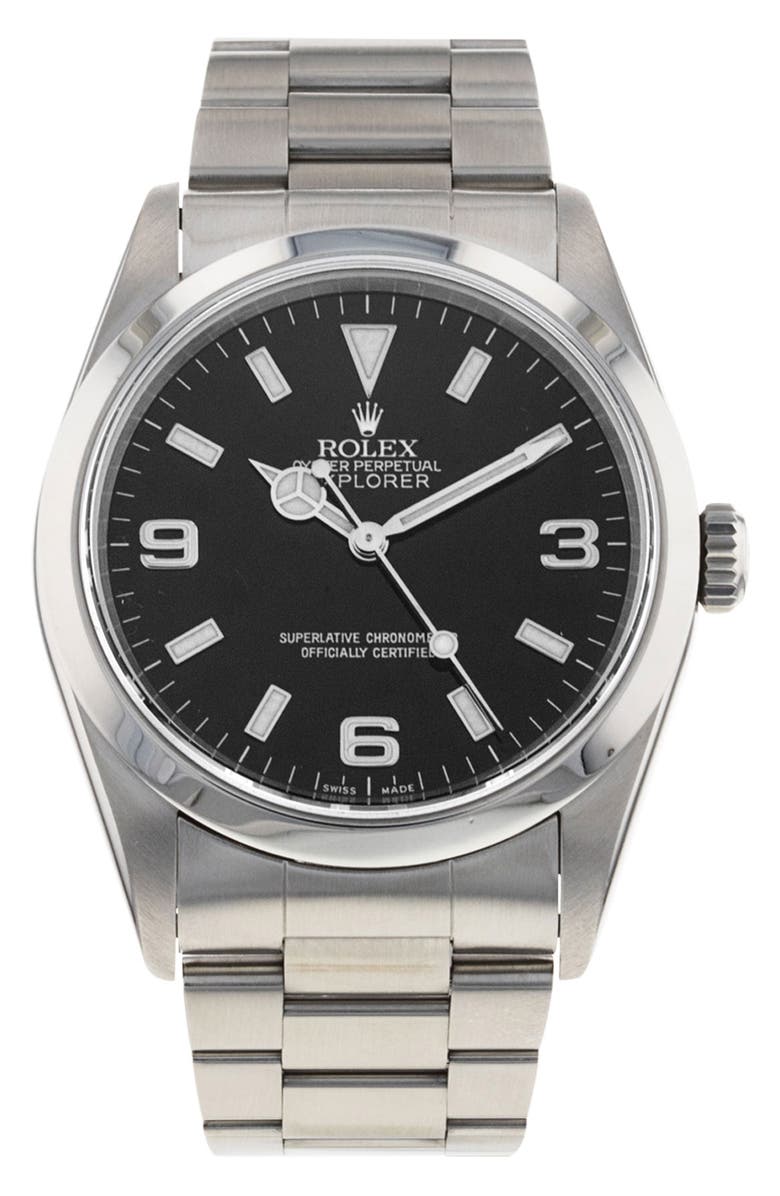 Watchfinder & Co. Rolex Preowned Explorer Bracelet Watch, 36mm, Main, color,