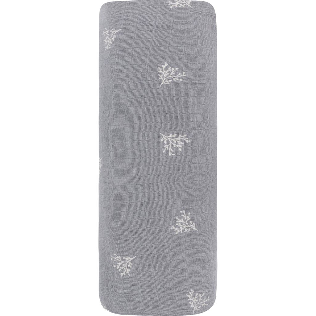 Ely's & Co. Velour Leaf Pattern Collection In Blue