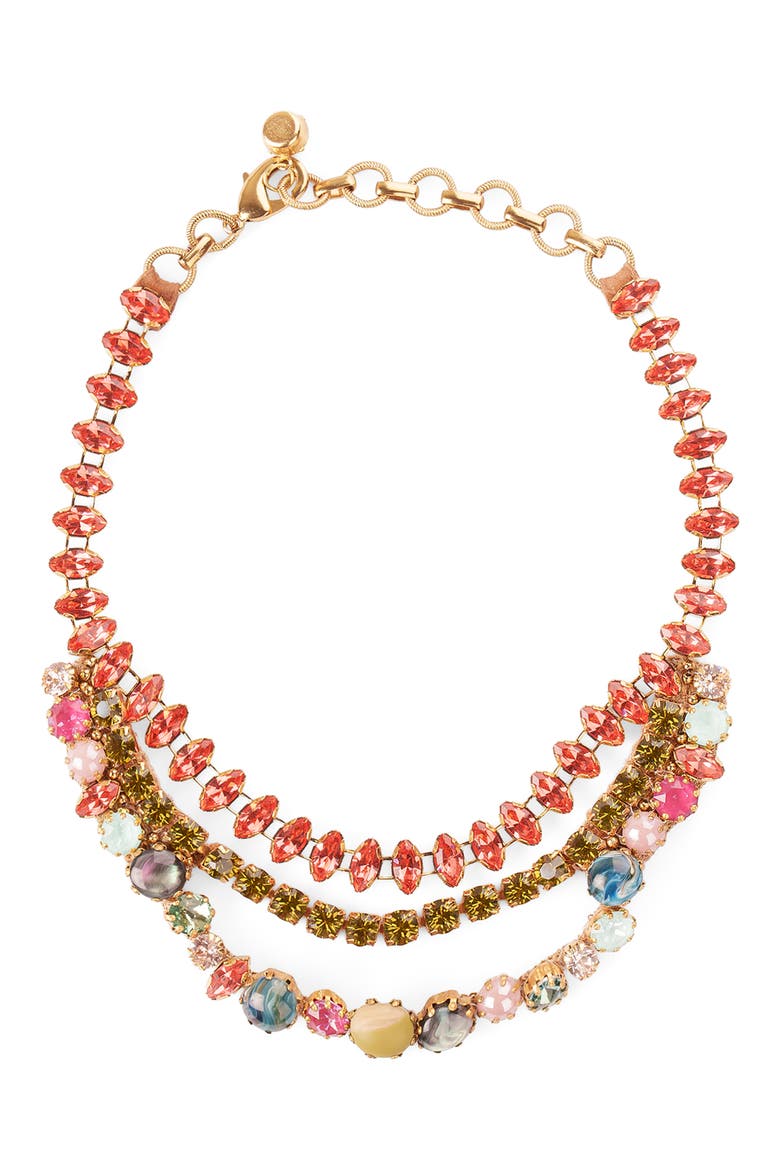Alka Layered Collar Necklace, Main, color, MULTI