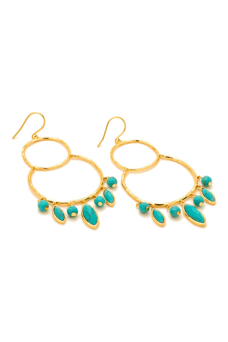 Eliza Chandelier Earrings, Alternate, color, TURQUOISE / GOLD
