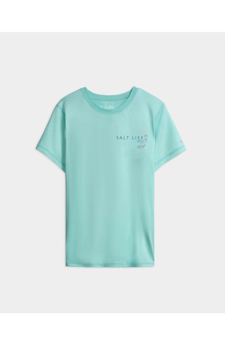 Salt Life Go Fish Tuna Performance Short Sleeve Tee, Main, color, Lt Aruba Heather