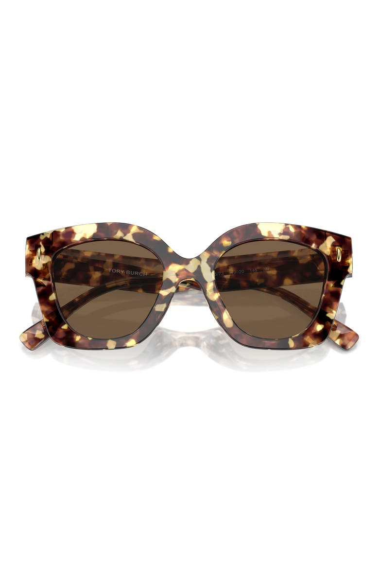 49mm Irregular Cat Eye Sunglasses, Alternate, color, DARK BROWN