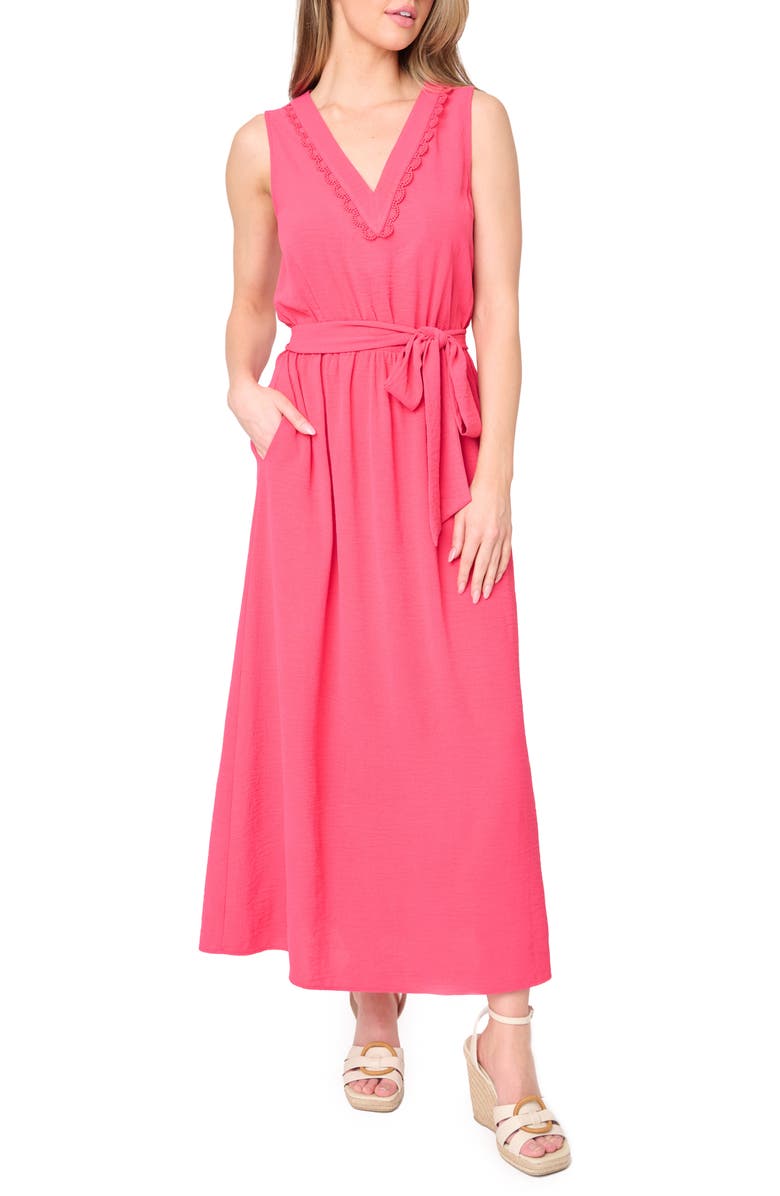 GIBSONLOOK Bella Tie Waist Maxi Dress, Main, color, 