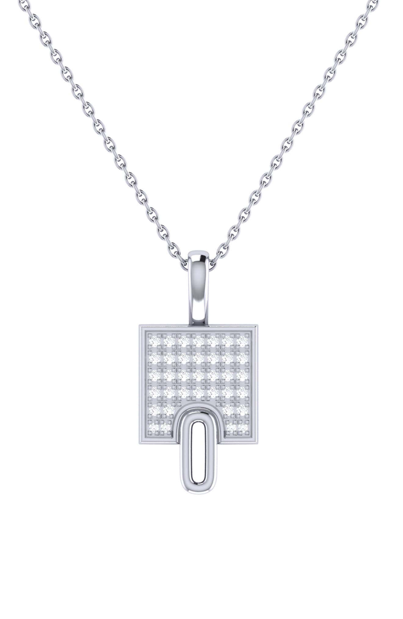LuvMyJewelry Home Sidewalk Diamond Pendant Necklace - 0.09ct.