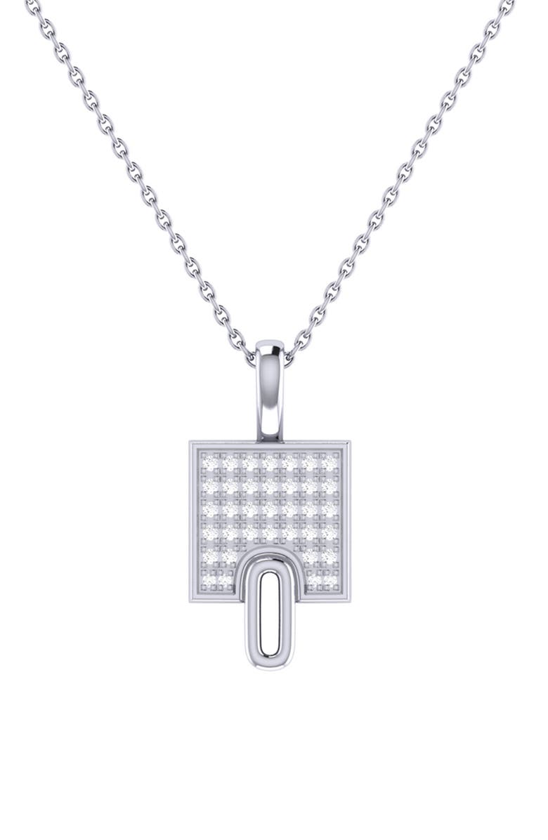 LuvMyJewelry Home Sidewalk Diamond Pendant Necklace - 0.09ct., Main, color, Silver