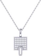 LuvMyJewelry Home Sidewalk Diamond Pendant Necklace - 0.09ct.