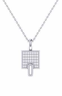 LuvMyJewelry Home Sidewalk Diamond Pendant Necklace - 0.09ct.