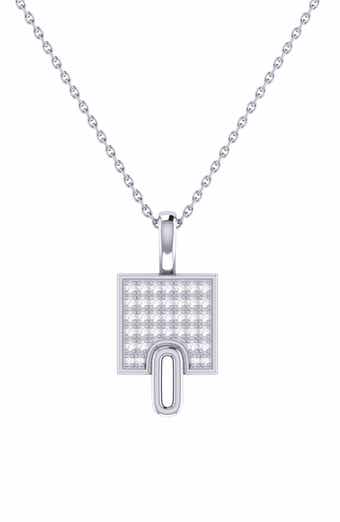 LuvMyJewelry Home Sidewalk Diamond Pendant Necklace - 0.09ct.