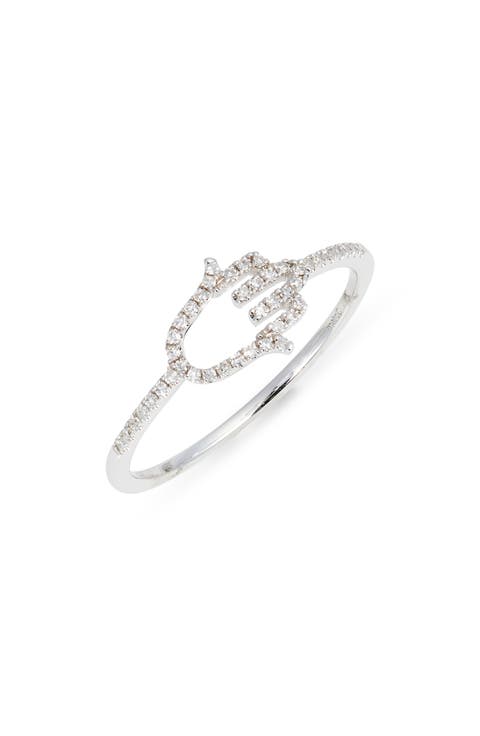 Pavé Diamond Hamsa Ring